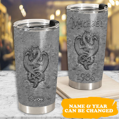 Dragon Fossil Scary Lover Personalized - Tumbler - Owls Matrix LTD