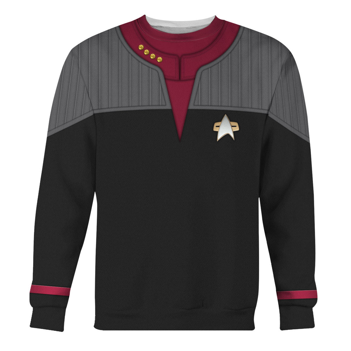 Star Trek Standard Uniform 2370s Command Division Cool - Sweater - Ugly Christmas Sweater