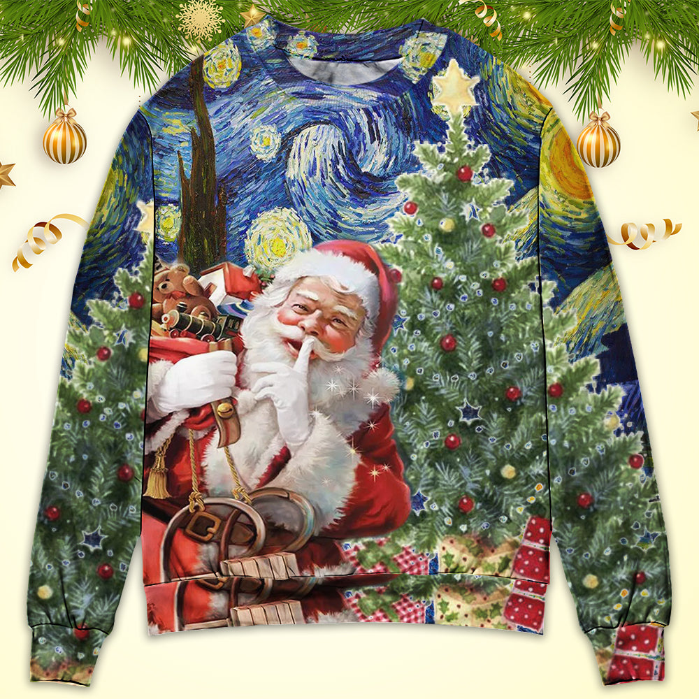 Christmas Shhhhh! It's Secret Gift For You - Sweater - Ugly Christmas Sweaters - Owls Matrix LTD