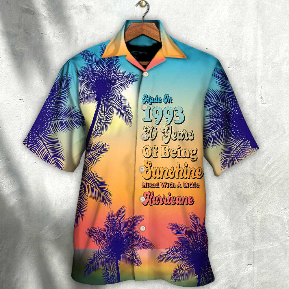 Age - Made In 1993 30 Years Of Being Sunshine Hurricane - Hawaiian Shirt - Owls Matrix LTD