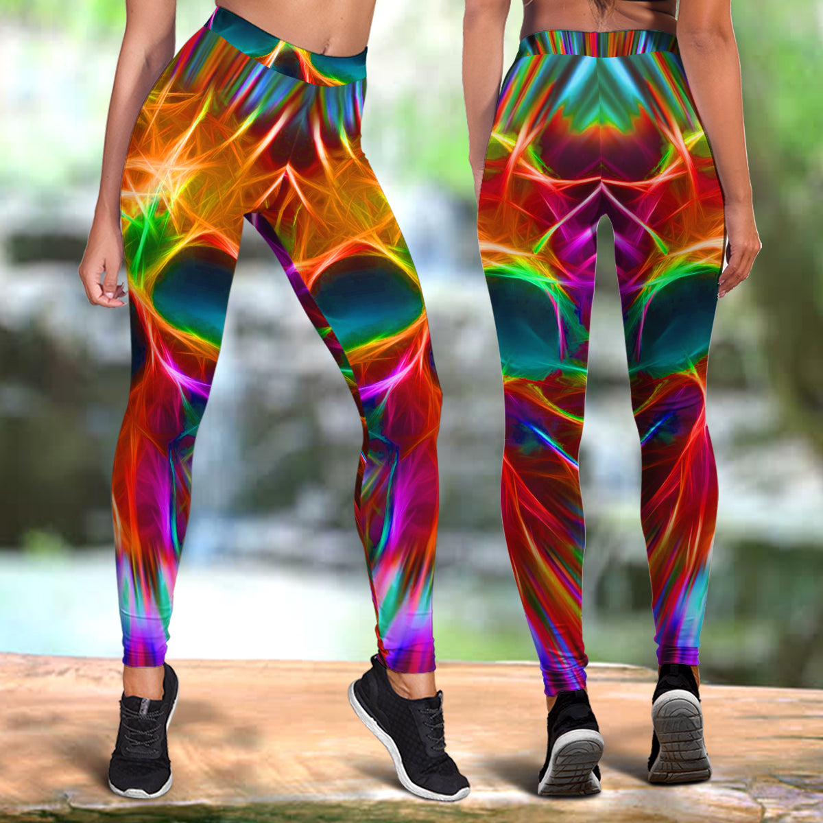 Skull Rainbow Color Love Cool Style - Legging - Owls Matrix LTD