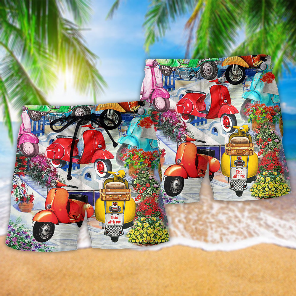 Scooter Chill With Your Scooters By Greece - Beach Short - Owls Matrix LTD