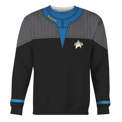 Star Trek Standard Uniform 2370s Science Division Cool - Sweater - Ugly Christmas Sweater
