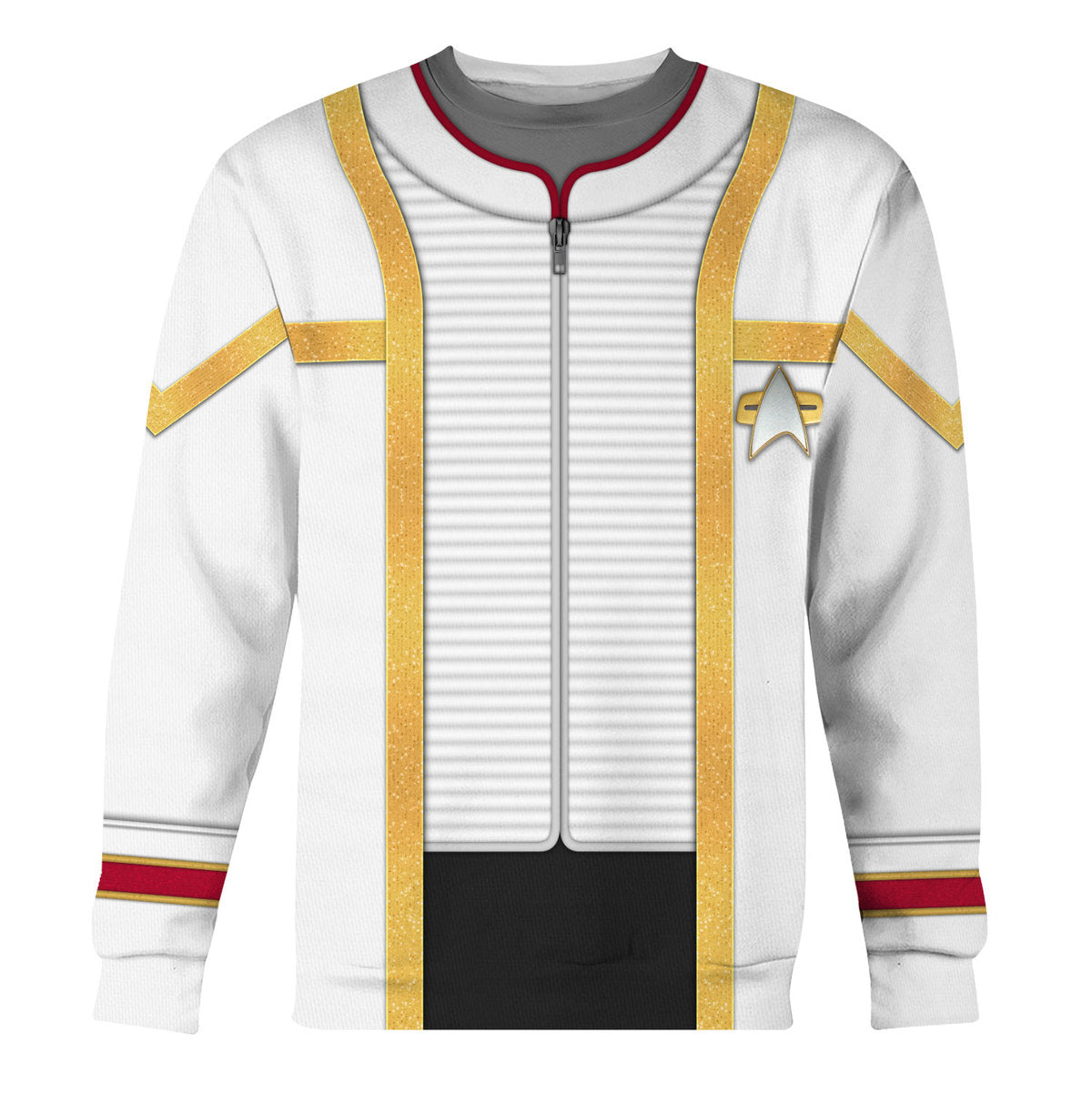 Star Trek Insurrection Nemesis Mess Dress Uniform White Cool - Sweater - Ugly Christmas Sweater
