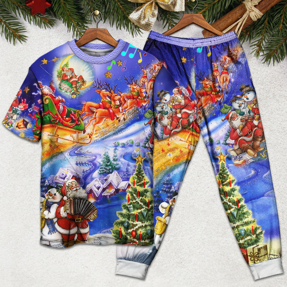 Christmas Santa Love Christmas Everytime - Pajamas Short Sleeve - Owls Matrix LTD
