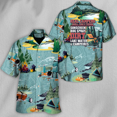 Camping Real Campers Smell Like 5 Things - Hawaiian Shirt