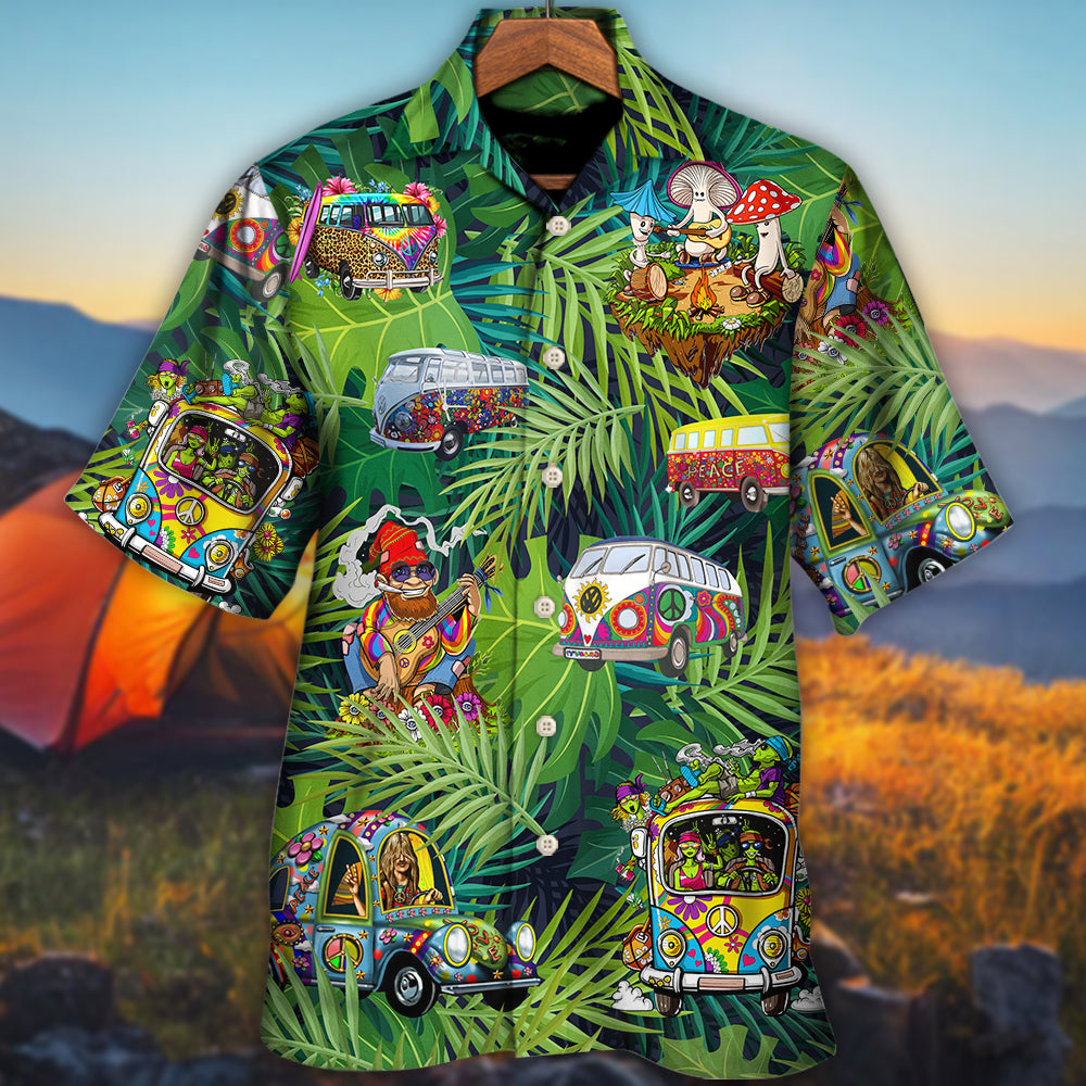 Camping Funny Hippie Stay Trippy Little Hippie Tropical - Hawaiian Shirt