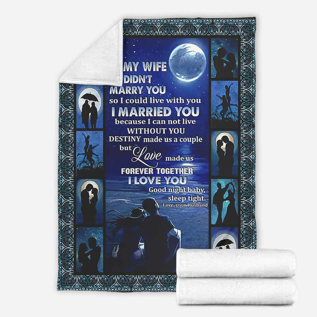 Family To My Wife Husband And Wife - Flannel Blanket - Owls Matrix LTD