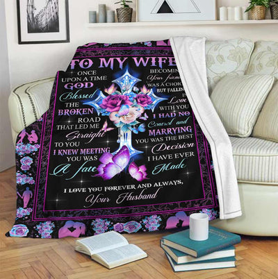 God To My Wife I Knew - Flannel Blanket - Owls Matrix LTD