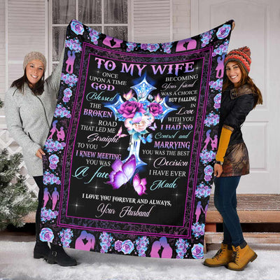 God To My Wife I Knew - Flannel Blanket - Owls Matrix LTD