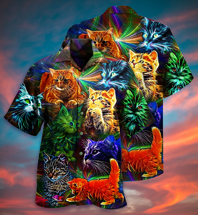 Cat In My Dream I'm So Happy - Hawaiian Shirt - Owls Matrix LTD