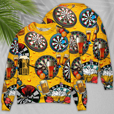 Dart And Beer Love Life Stle - Sweater - Ugly Christmas Sweaters - Owls Matrix LTD