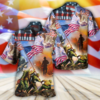 Veteran USA Veteran Proud - Hawaiian Shirt - Owls Matrix LTD
