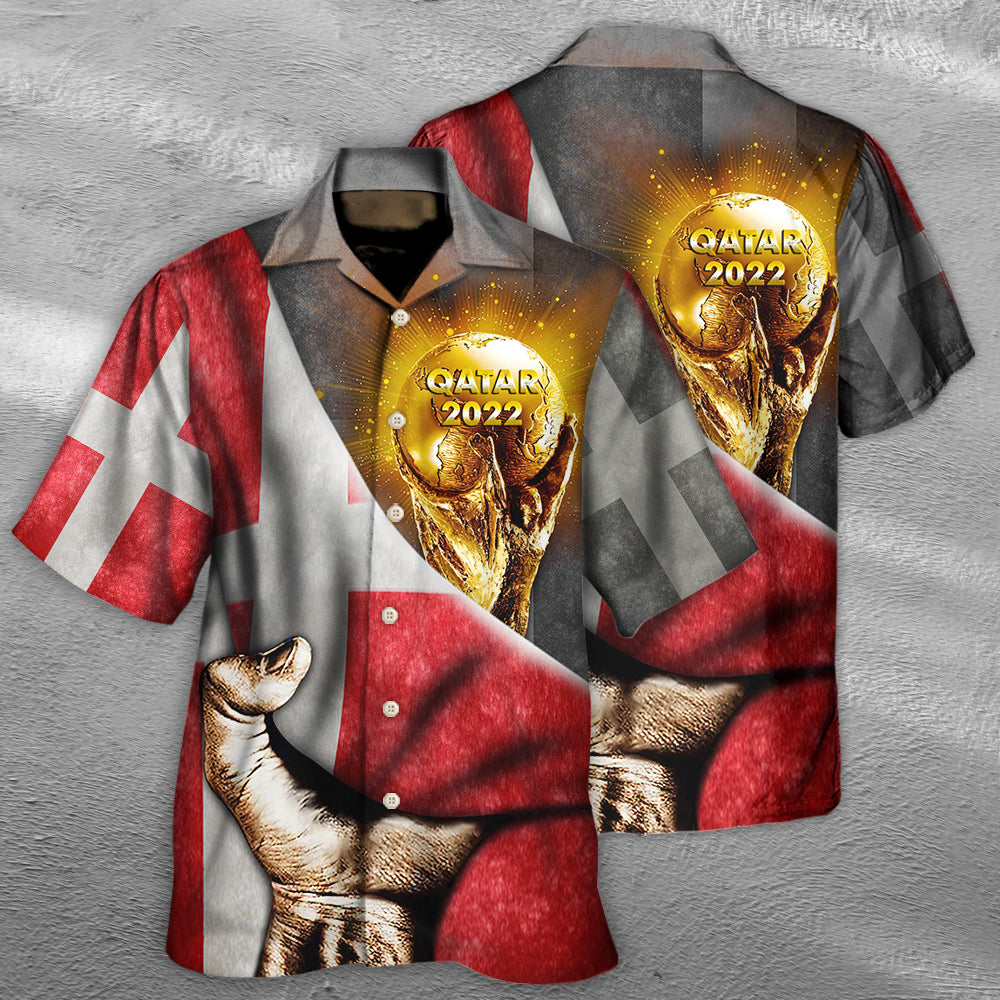 World Cup Qatar 2022 Denmark Will Be The Champion - Hawaiian Shirt - Owls Matrix LTD