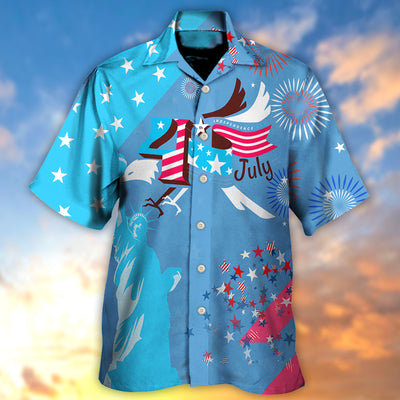 America Independence Happy Day Fourth Of July - Hawaiian Shirt - Owls Matrix LTD