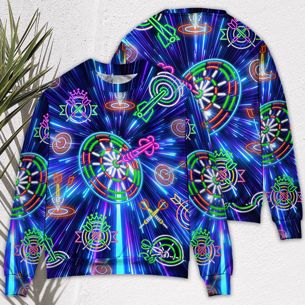 Dart Neon Light Sign Awesome - Sweater - Ugly Christmas Sweaters - Owls Matrix LTD