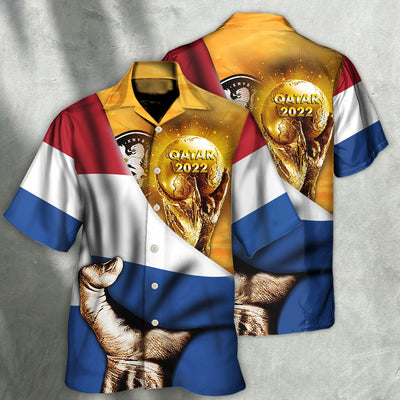 World Cup Qatar 2022 Netherlands Will Be The Champion Flag Vintage - Hawaiian Shirt - Owls Matrix LTD