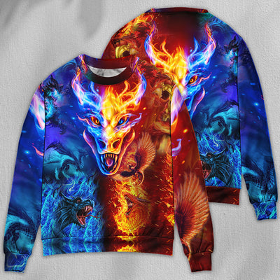 Dragon Love Life Amazing Style - Sweater - Ugly Christmas Sweaters - Owls Matrix LTD
