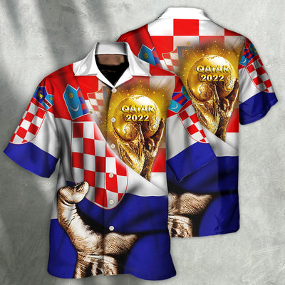 World Cup Qatar 2022 Croatia Will Be The Champion Flag Vintage - Hawaiian Shirt - Owls Matrix LTD