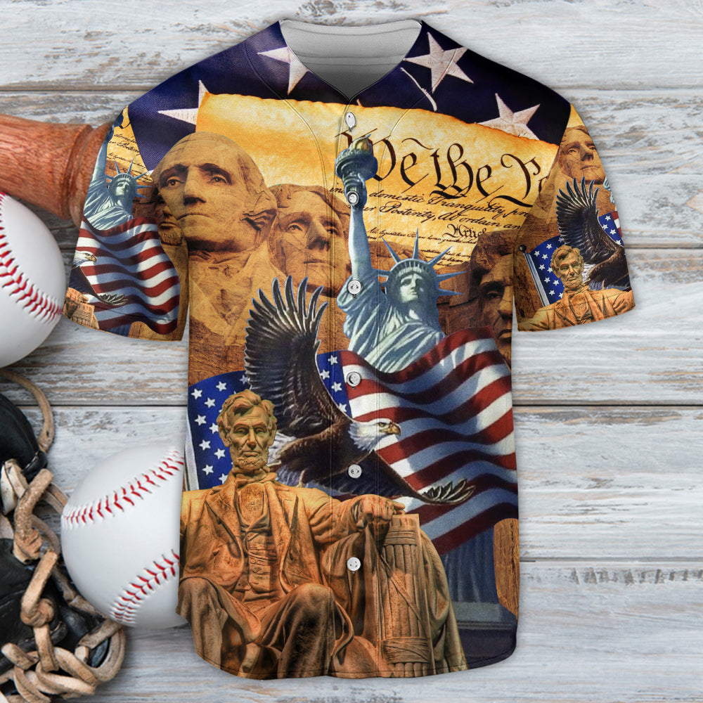 America Land Of America - Baseball Jersey - Owls Matrix LTD
