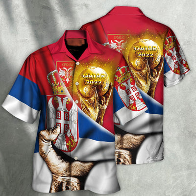 World Cup Qatar 2022 Serbia Will Be The Champion Flag Vintage - Hawaiian Shirt - Owls Matrix LTD