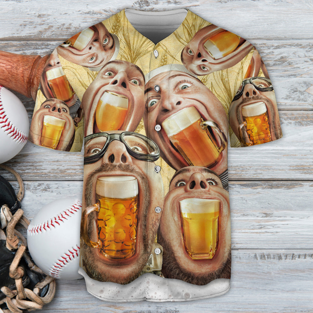 Beer Wish You Were Beer - Baseball Jersey - Owls Matrix LTD