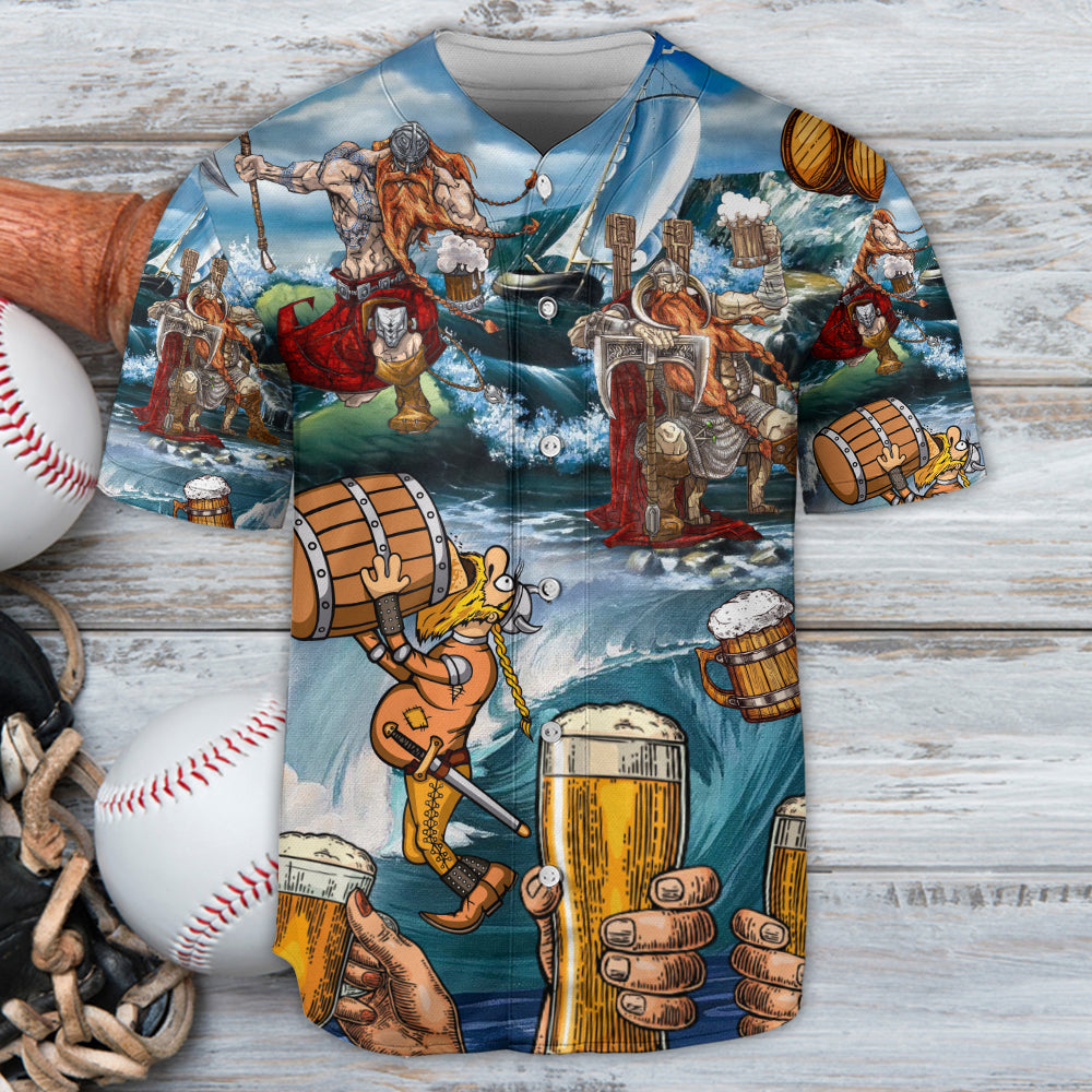 Viking Beer Style I Love It And I Drink It - Baseball Jersey - Owls Matrix LTD