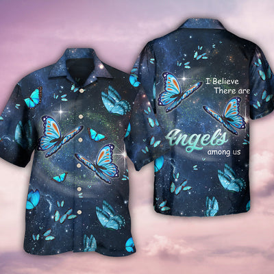 Butterfly I Believe There Are Angels - Hawaiian Shirt - Owls Matrix LTD