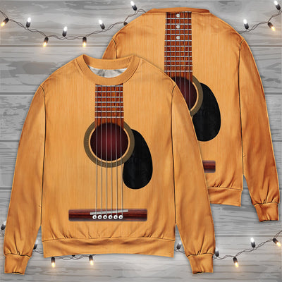Guitar Amazing Music Basic Guitar - Sweater - Ugly Christmas Sweaters - Owls Matrix LTD