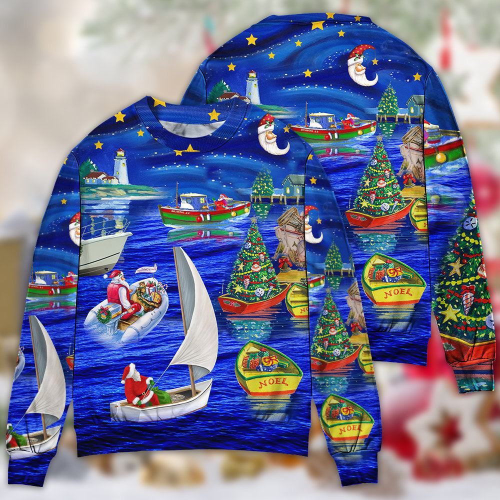 Christmas Coming Starry Night - Sweater - Ugly Christmas Sweaters - Owls Matrix LTD