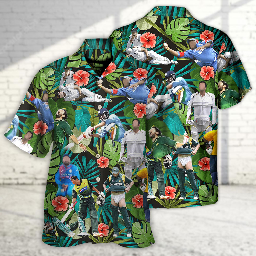 Cricket Sport Funny Play Amazing Tropical Art - Hawaiian Shirt - Owls Matrix LTD