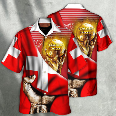 World Cup Qatar 2022 Switzerland Will Be The Champion Flag Vintage - Hawaiian Shirt - Owls Matrix LTD
