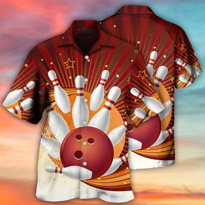 Bowling Strike Amazing Game Retro Style - Hawaiian Shirt - Owls Matrix LTD