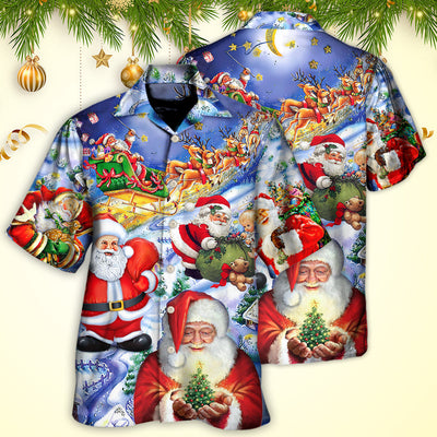 Christmas Funny Santa Claus Happy Xmas Is Coming Art Style So Cool - Hawaiian Shirt - Owls Matrix LTD