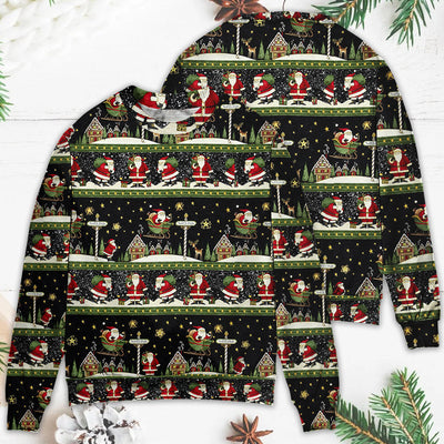Christmas Santa Claus Big Night - Sweater - Ugly Christmas Sweaters - Owls Matrix LTD