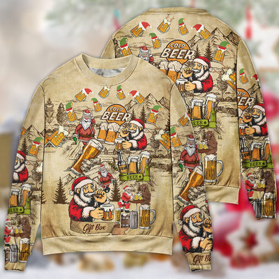 Christmas Merry Xmas Love Beer - Sweater - Ugly Christmas Sweaters - Owls Matrix LTD