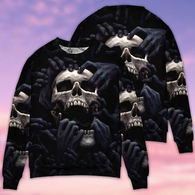 Skull Love Darkness Amazing - Sweater - Ugly Christmas Sweaters - Owls Matrix LTD