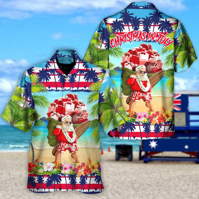 Christmas In July Santa Claus Spent Down At The Beach - Hawaiian Shirt