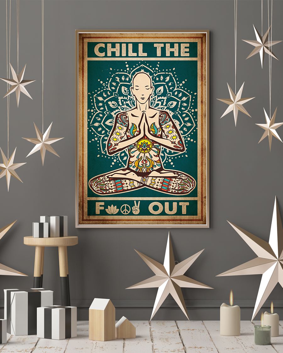 Yoga Life Peace Chill The Yoga - Vertical Poster - Owls Matrix LTD