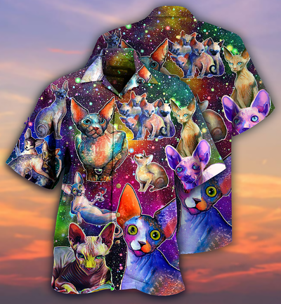 Cat To The Galaxy And Back - Hawaiian Shirt - Owls Matrix LTD