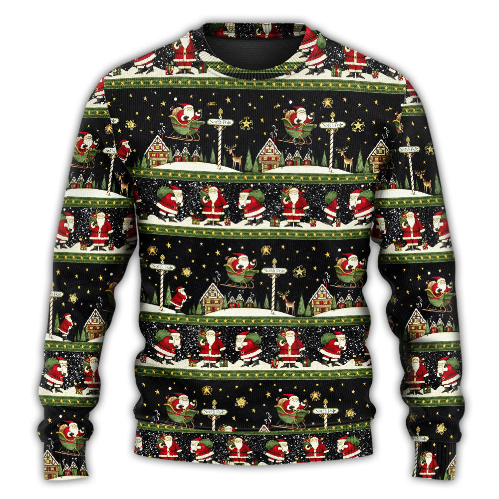 Christmas Sweater / S Christmas Santa Claus Big Night - Sweater - Ugly Christmas Sweaters - Owls Matrix LTD
