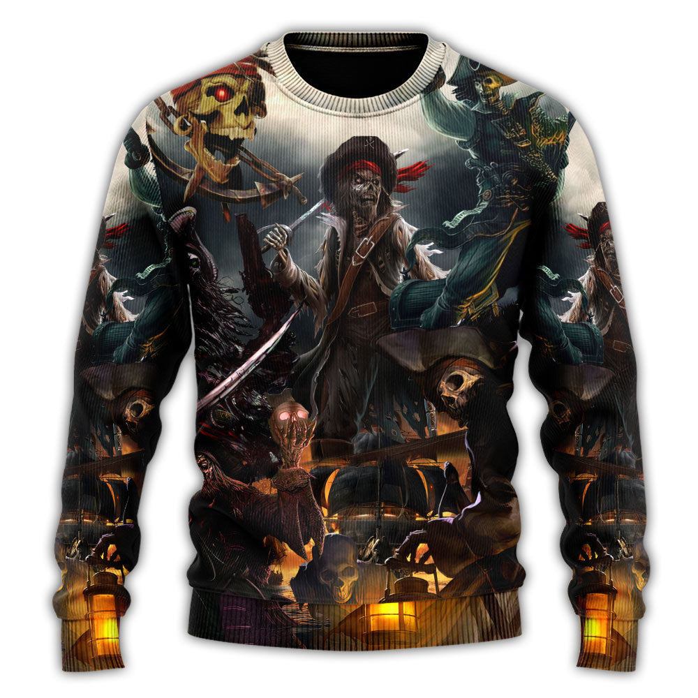 Christmas Sweater / S Skull Fantasy Ghost Caribbean Pirate - Sweater - Ugly Christmas Sweaters - Owls Matrix LTD