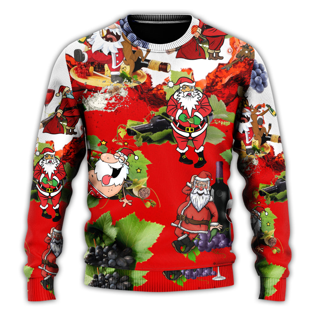 Christmas Sweater / S Christmas Santa Get Drunk At Christmas Party - Sweater - Ugly Christmas Sweaters - Owls Matrix LTD