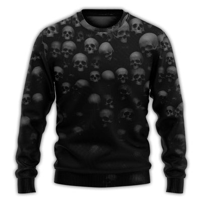 Christmas Sweater / S Skull Let Them Go To Hell - Sweater - Ugly Christmas Sweaters - Owls Matrix LTD