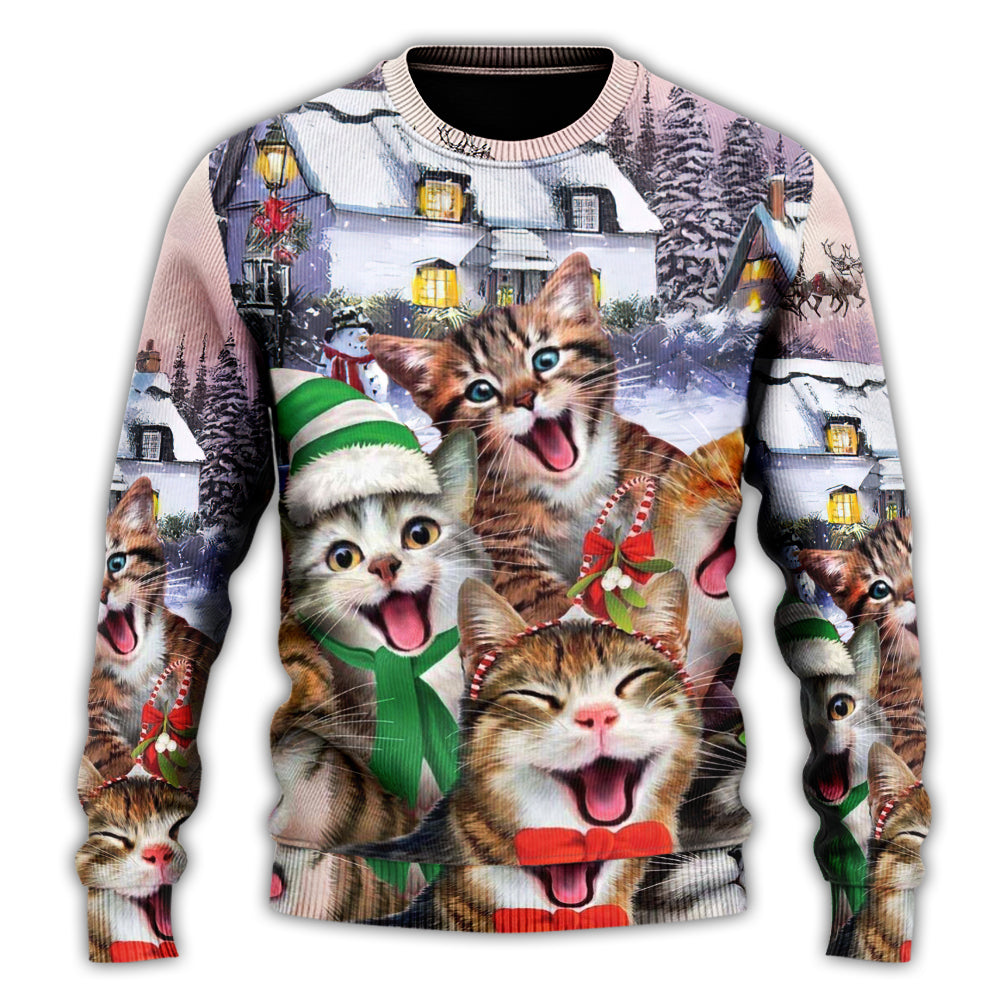 Christmas Sweater / S Christmas Cat I'm The Only One You Need - Sweater - Ugly Christmas Sweaters - Owls Matrix LTD