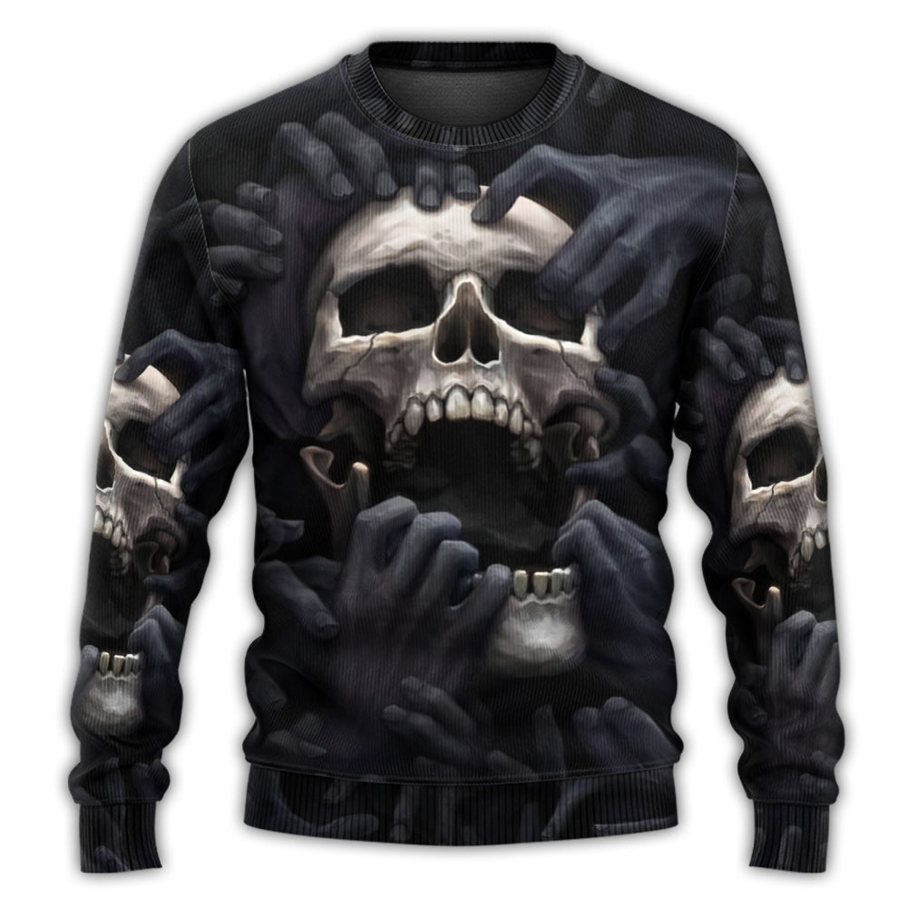 Christmas Sweater / S Skull Dark Screaming Hell's Hand - Sweater - Ugly Christmas Sweaters - Owls Matrix LTD