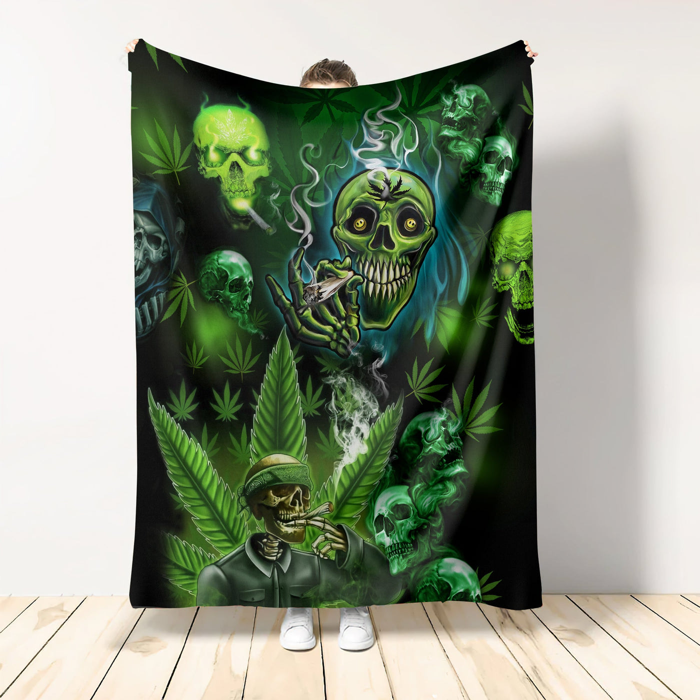 Skull So High Amazing Style - Flannel Blanket - Owls Matrix LTD