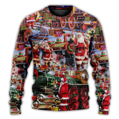Christmas Sweater / S Santa Christmas Snow Village Christmas Spirit Of Giving - Sweater - Ugly Christmas Sweaters - Owls Matrix LTD