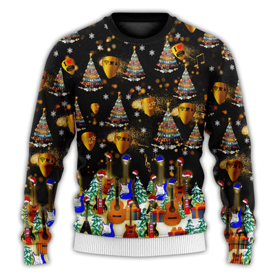 Christmas Sweater / S Guitar Christmas Yes I Speak Guitar - Sweater - Ugly Christmas Sweaters - Owls Matrix LTD