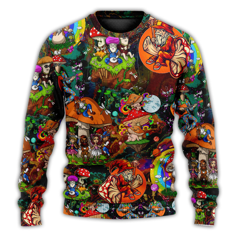 Christmas Sweater / S Hippie Mushroom Trippy Colorful Lover - Sweater - Ugly Christmas Sweaters - Owls Matrix LTD